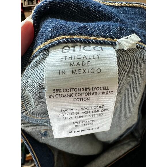 Anthropologie ETICA Jeans MATIS ULTRA WIDE LEG KAAN Size 31 NEW - Picture 8 of 8